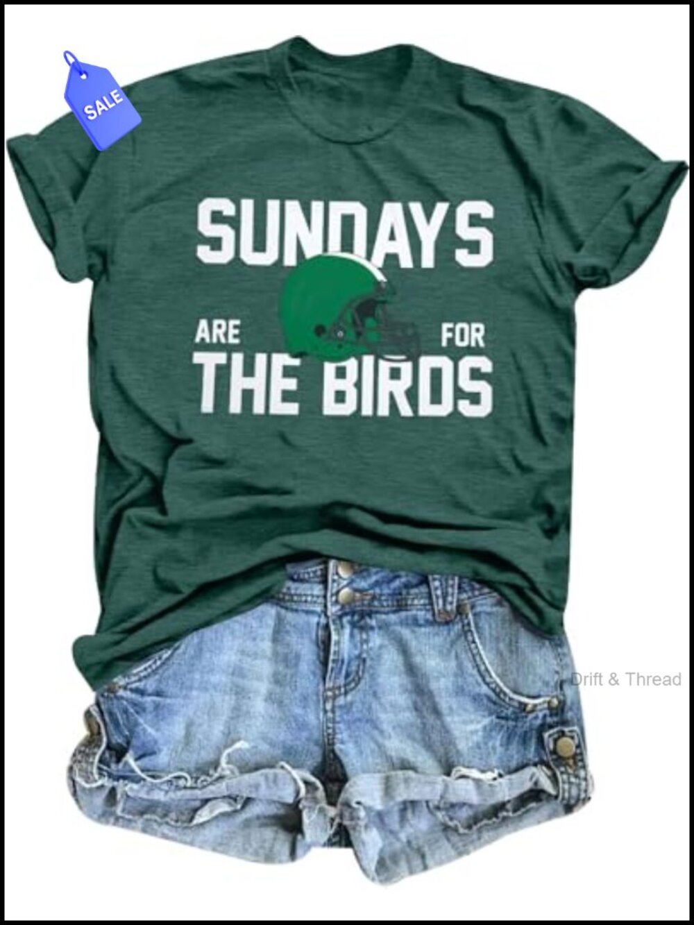Women's Football Game Day T-Shirt Cotton Blend Crew Neck Short Sleeve Tee